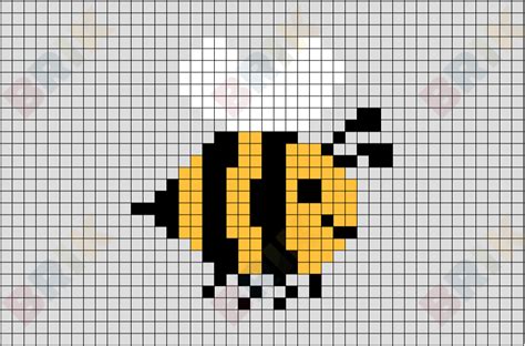 Bee Pixel Art | Cross stitch animals, Cross stitch patterns, Pixel art