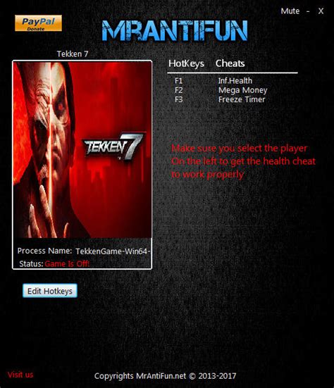 Tekken 7 Trainer +3 v1.00 MrAntiFun - download cheats, codes, trainers