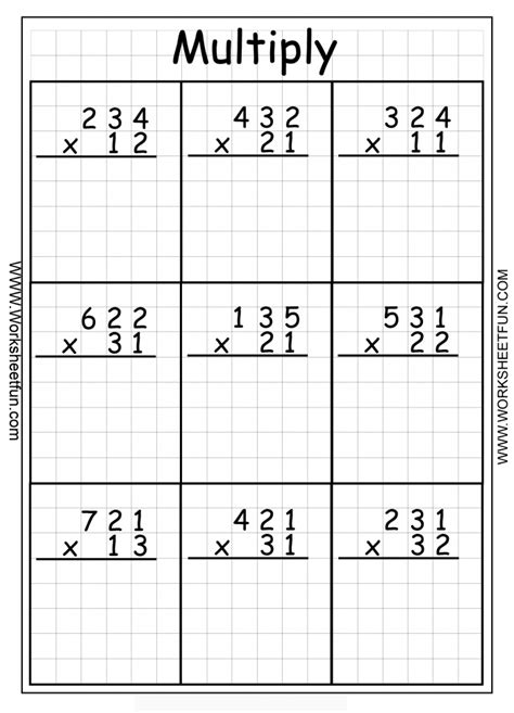 3-Digit By 2-Digit Multiplication Worksheets | 99Worksheets