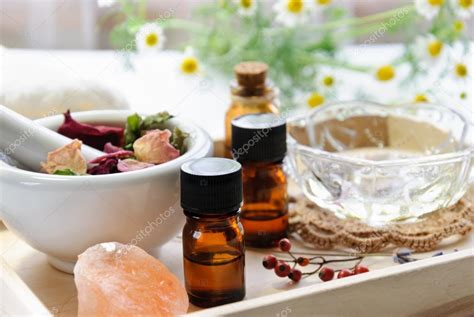 Aromatherapy treatment with herbs Stock Photo by ©Botamochy 98584298