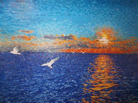 Glass Mosaic - The Sunset | Scenery | Mozaico