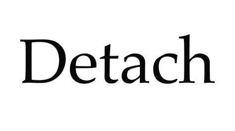 How to Pronounce Detach - YouTube