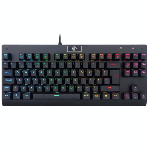 Z 77 RGB Backlight Mechanical Gaming Keyboard Clicky Outemu Blue Switches Ergonomic Keyboard TKL ...