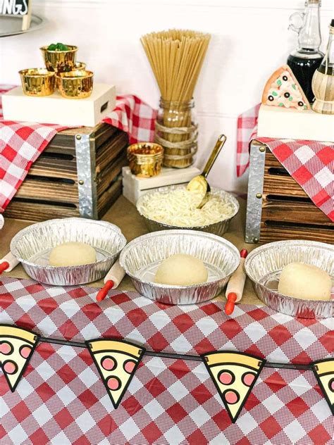 PIZZA! Pizza Party Party Ideas | Photo 4 of 13 | Pizza party birthday ...