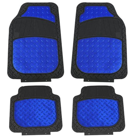 FH Group Car Floor Mats Metallic Rubber Floor Mats Full Set For Auto ...