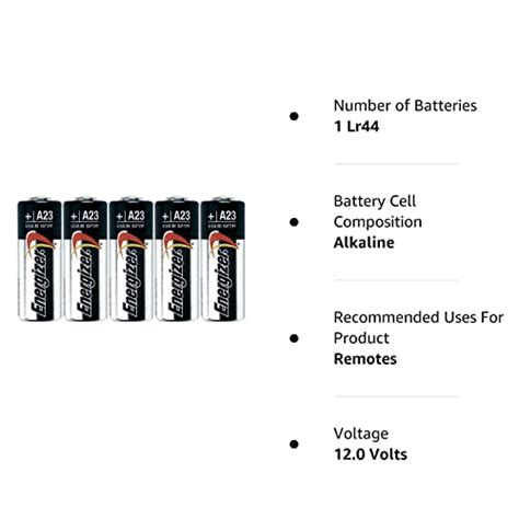 Energizer A23 12v Alkaline Batteries (Pack of 5) | Pricepulse