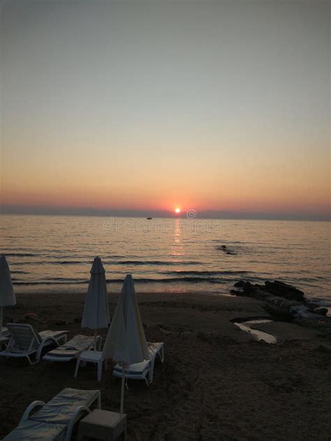 Sunset on the Beach in Antalya Turkey Stock Image - Image of antalya, beach: 159770745