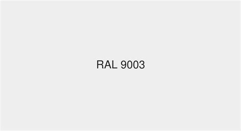 RAL Signal white [RAL 9003] Color in RAL Classic chart