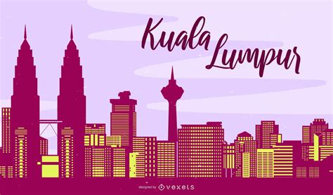 Kuala Lumpur Skyline Silhouette Vector Download