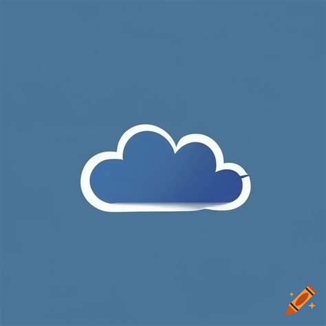 Blue cloud logo design