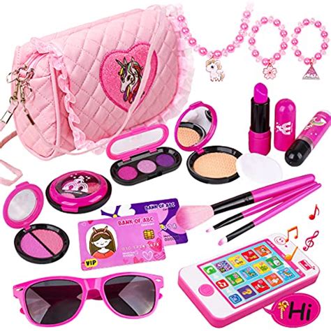 Meland Kids Makeup Kit - Girl Pretend Play Makeup & My First Purse Toy for Toddler Gifts with ...