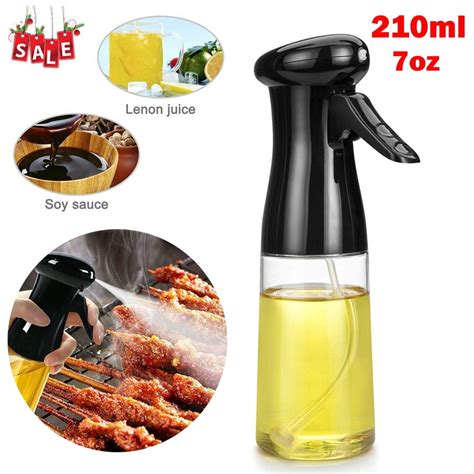 7oz/210ML Olive Oil Sprayer Bottle Refillable Bar Bottles for Kitchen Cooking BBQ Dispenser ...