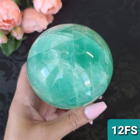 Large Green Fluorite Sphere Choose Your Crystal Ball for | Etsy