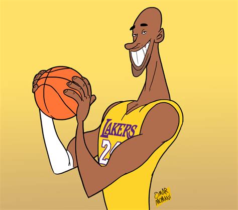 Omar Momani cartoons: My cartoon tribute to Kobe Bryant