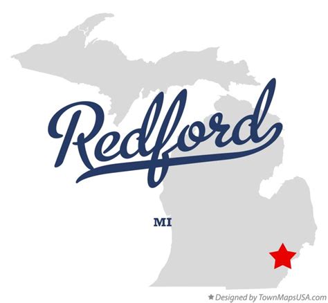 Map of Redford, MI, Michigan