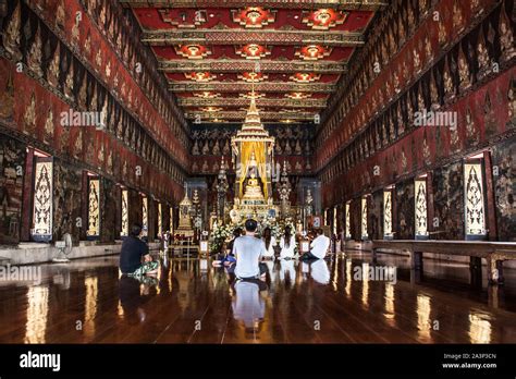 Interior of a buddhist temple hi-res stock photography and images - Alamy