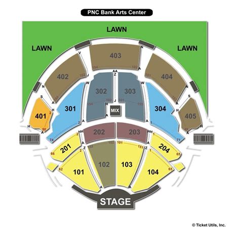 Pnc Bank Arts Center Seating Chart - Center Seating Chart