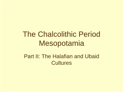 (PDF) The Chalcolithic Period Mesopotamia - DOKUMEN.TIPS