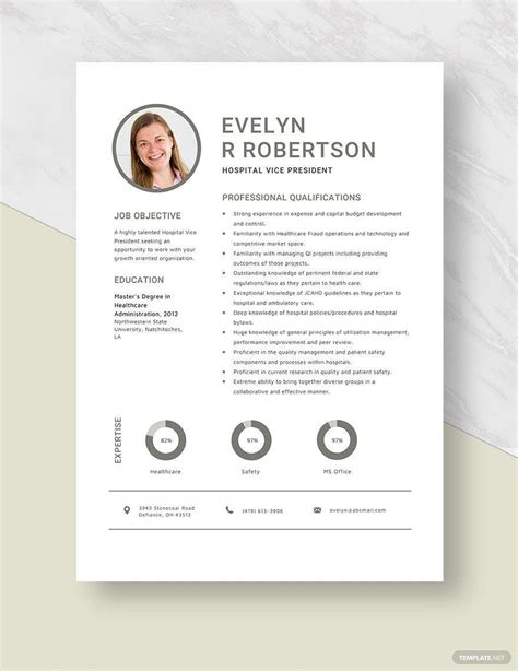 Hospital Vice President Resume in Word, Pages - Download | Template.net