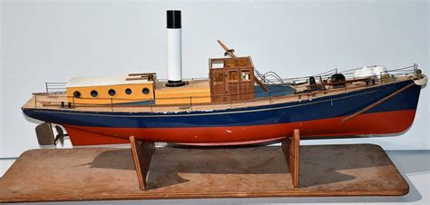 Vintage Wood Steam Ship Boat Model, 20th C., L. 42" Auction