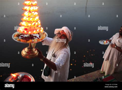 A daily evening Aarti in praise of the Yamuna River is conducted on the ...