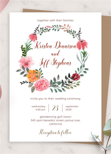 Download Printable Country Rustic Wedding Invitation PDF