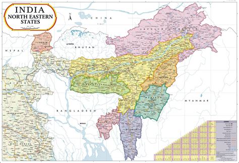 North East India Political Map - Uiuc Spring Break 2024