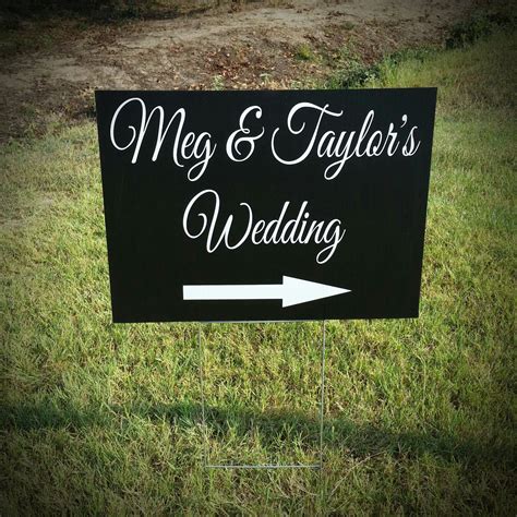 Wedding Yard Sign Wedding Directional Sign Corrugated