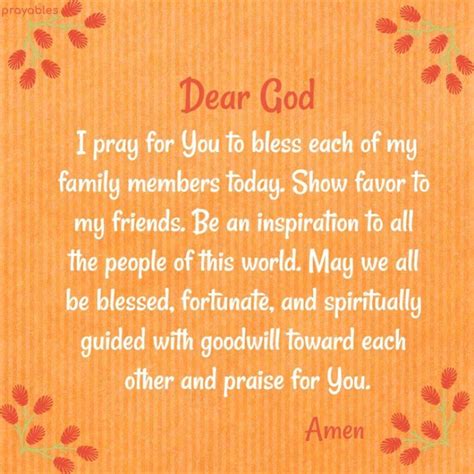 Prayer: Bless My Family - Prayables