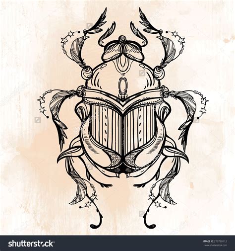 Scarab Beetle Drawing at GetDrawings | Free download