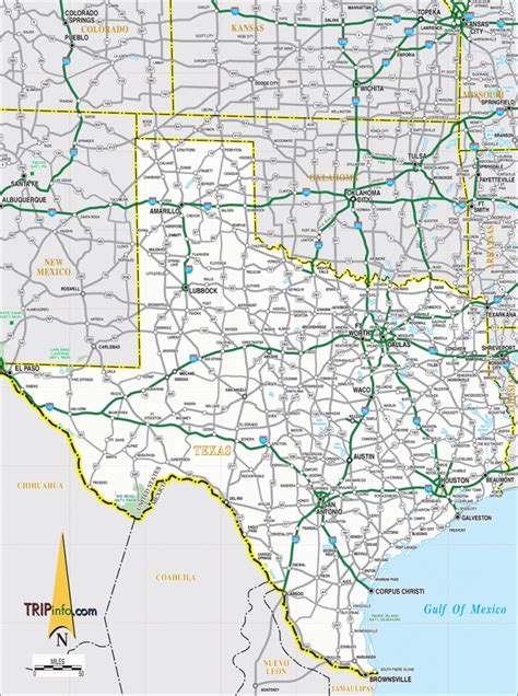 Texas Interstate Map Stock Vector. Illustration Of Dallas - 7551187 - Texas Interstate Map ...