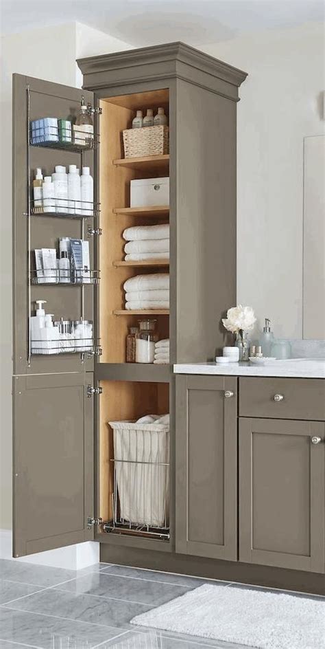 tall cabinet for bathroom next to sink - Google Search | Bathroom ...