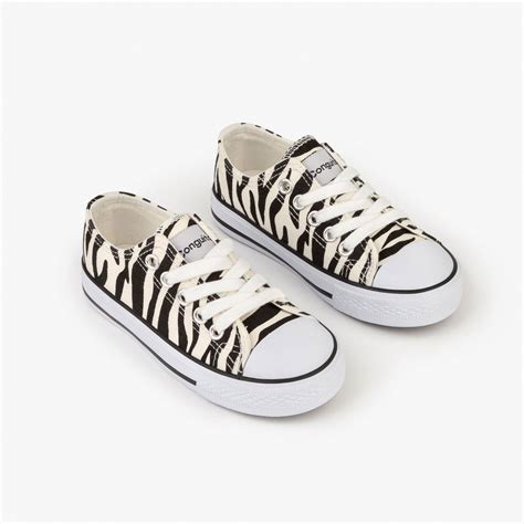 Unisex Zebra Canvas Sneakers