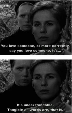 Persona (1966) Ingmar Bergman words are nothing but words | Cinema quotes, Ingmar bergman ...