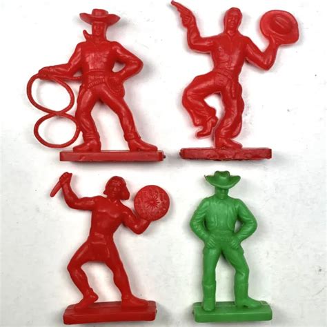 AUSTRALIAN VINTAGE SOFT Plastic Cereal Premium Cowboys Indians Toy Figures Lot $7.99 - PicClick