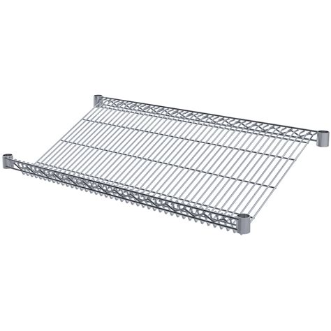 14" X 24" Chrome Plated Slanted Wire Shelving 300 LB. loading Weight ...