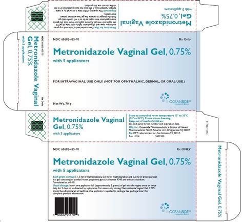 Metronidazole Vaginal Gel - FDA prescribing information, side effects and uses