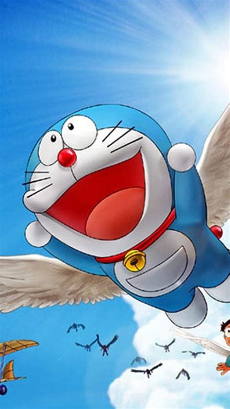 Doraemon In Clouds Cartoon Animation Hd Phone Wallpap - vrogue.co