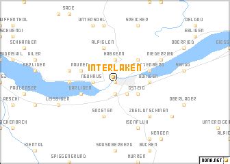 Interlaken (Switzerland) map - nona.net