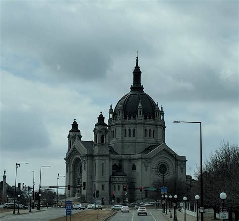 Download St Paul Minnesota Cathedral Cloudy Wallpaper | Wallpapers.com