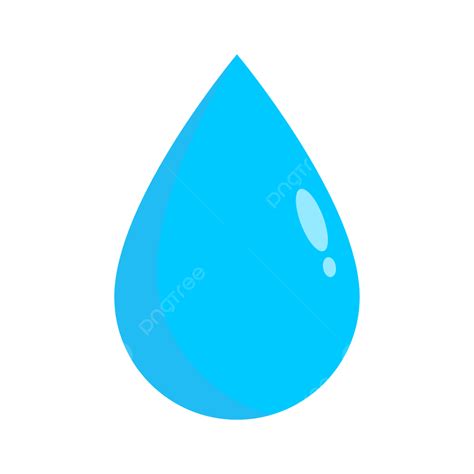 Pure Water Drop Or Droplets Simple Flat Vector, Water, Waterdrop, Droplet PNG and Vector with ...