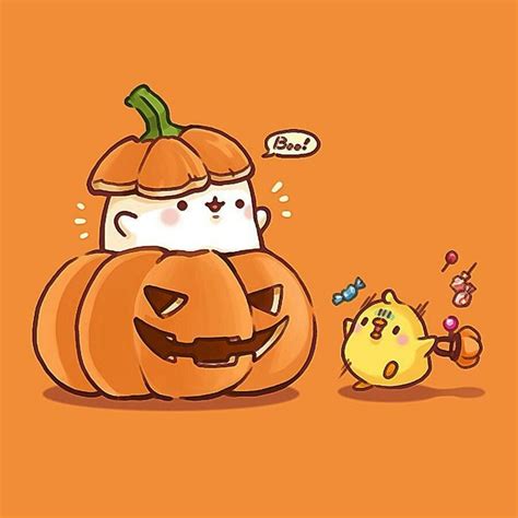 Pin by 𝕬𝖓𝖘𝖊𝖑𝖒☾ on Molang☆彡 | Cute halloween drawings, Kawaii drawings, Kawaii wallpaper