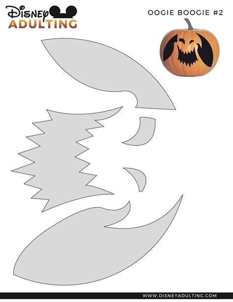 Nightmare Before Christmas: Oogie Boogie (Pumpkin Stencil - Pumpkin Pattern - Pumpkin Template ...