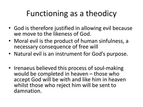 PPT - Irenaean Theodicy PowerPoint Presentation - ID:2131889