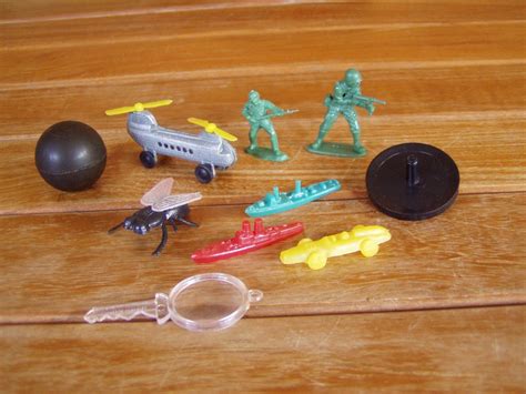 Boys Own Vintage Cracker Jack Toys Including Tiny Racing Car