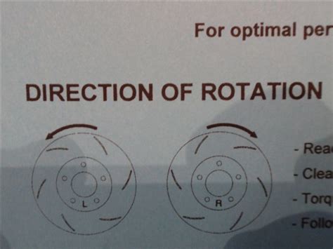 Drilled & Slotted Brake Rotor Rotation