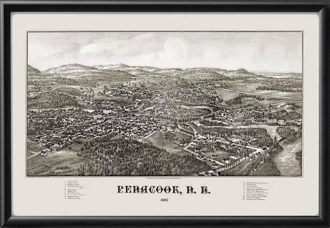 Penacook NH 1887 Restored Map | Vintage City Maps