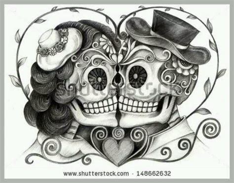 Pinterest | Tatuaje pareja calavera, Cómo dibujar cosas, Arte de ...