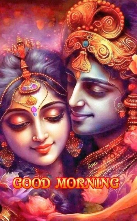 Beautiful Radha Sri Krishna Good Morning Image - Good Morning Wishes & Images