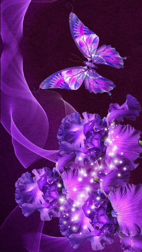 Wallpaper Purple Butterfly Mobile ~ Cute Wallpapers